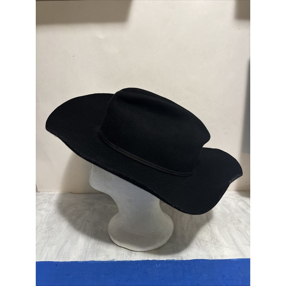 Cowboy Hat Genuine Carri Leather Band Brim Mens Large BENDS